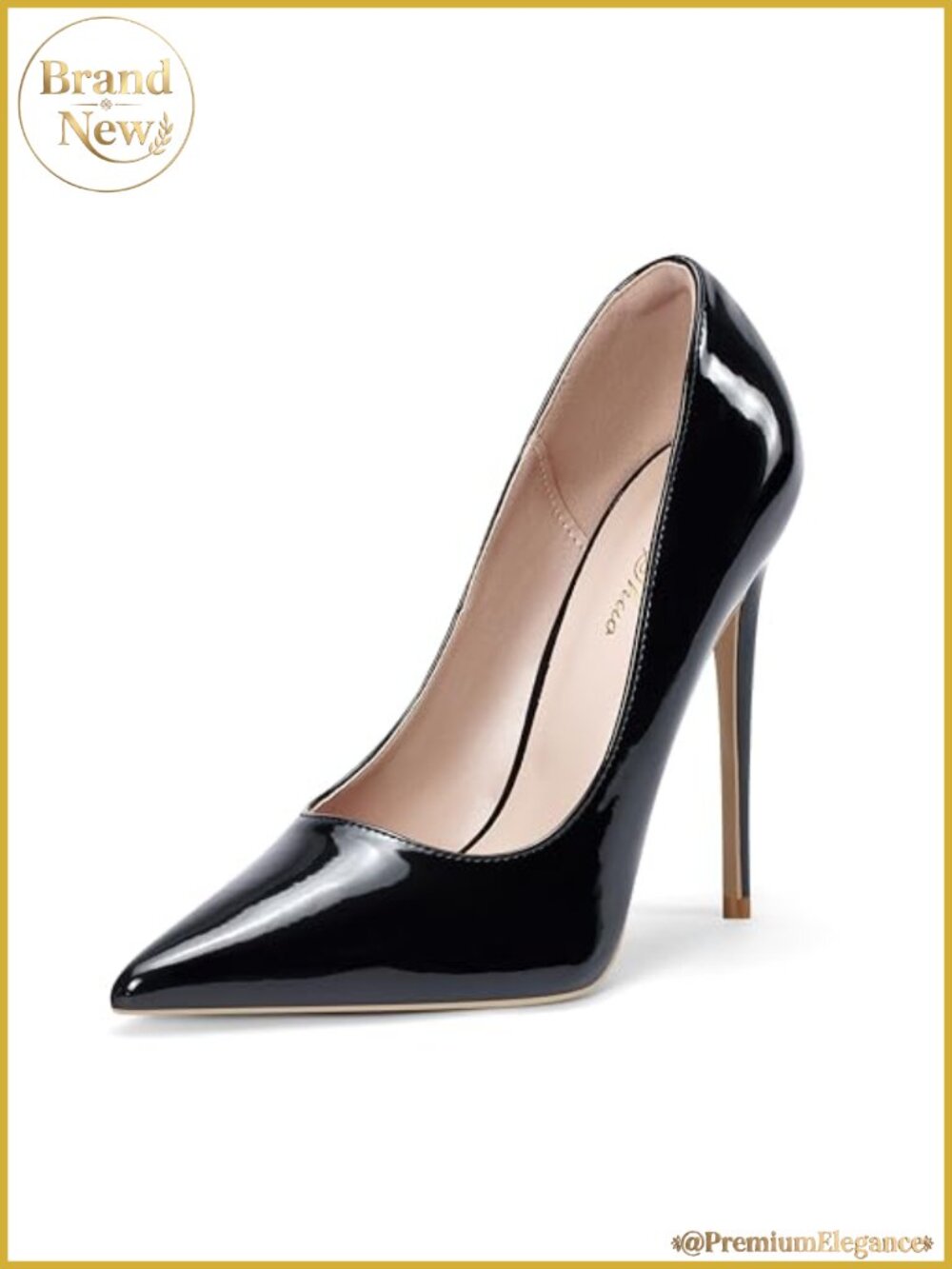 Women's Pointed Toe Stiletto High Heel Pumps 4.7 inch Party Shoes Leather